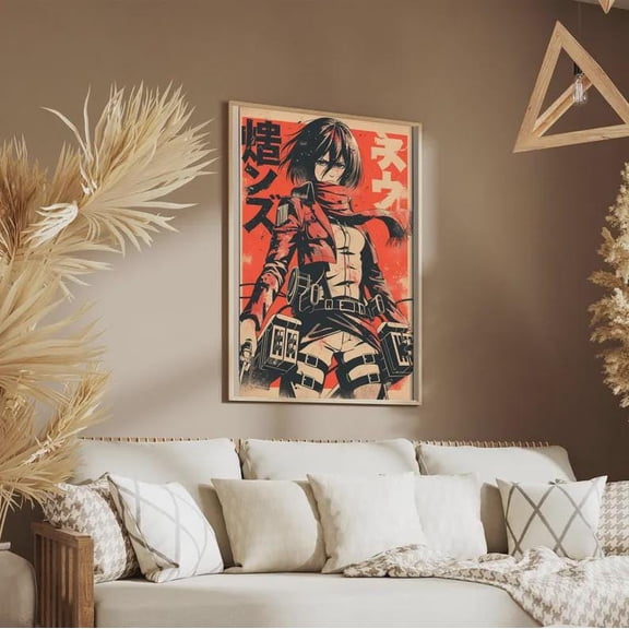 GATEGOO Poster Mikasa Ackerman Poster | Attack On Titan Anime Wall Art | Aot Mikasa Print | Japanese Manga Poster | Anime For Otaku 8X12, UNFRAMED