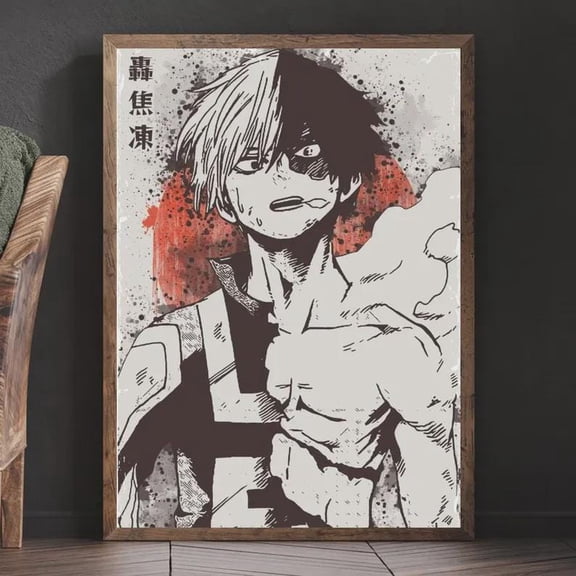 GATEGOO Poster My Hero Academia Art | Deku, Bakugo, Todoroki Triptych 16X24, UNFRAMED