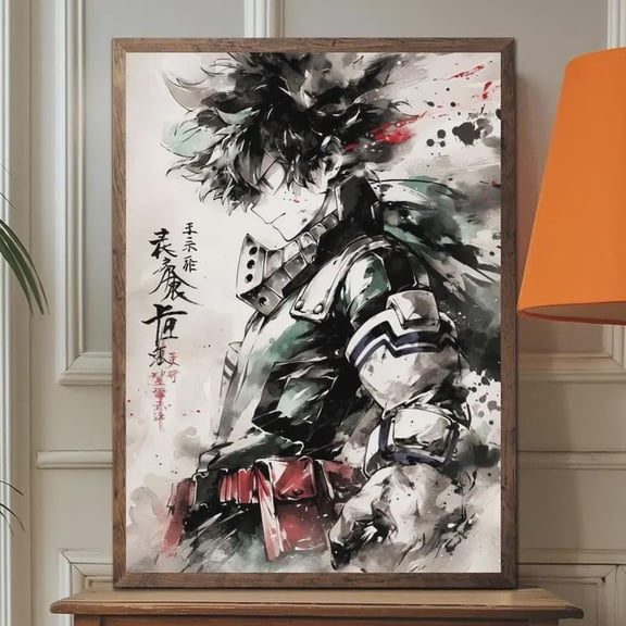 GATEGOO Poster My Hero Academia Art | Deku, Bakugo, Todoroki Triptych 8X12, UNFRAMED