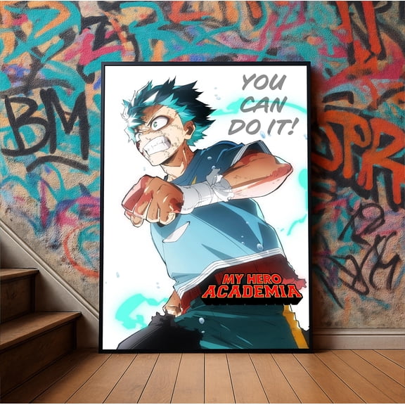 GATEGOO Poster My Hero Academia Deku Final Season Poster Anime Graphic Hero Manga Art 12X18, UNFRAMED