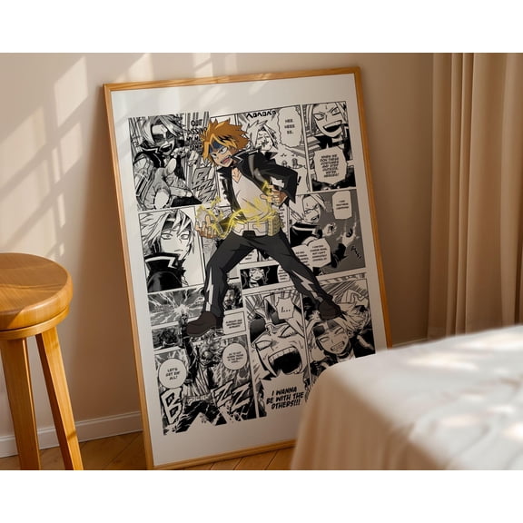 GATEGOO Poster My Hero Academia Denki Kaminari Manga Poster – Print For Anime Lovers 8X12, UNFRAMED