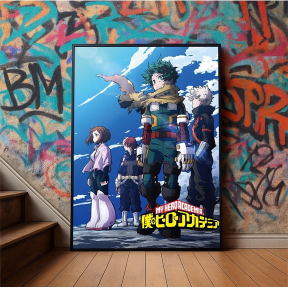 GATEGOO Poster My Hero Academia Plus Ultra Poster Anime Wall Art Hero Manga Decor 8X12, UNFRAMED