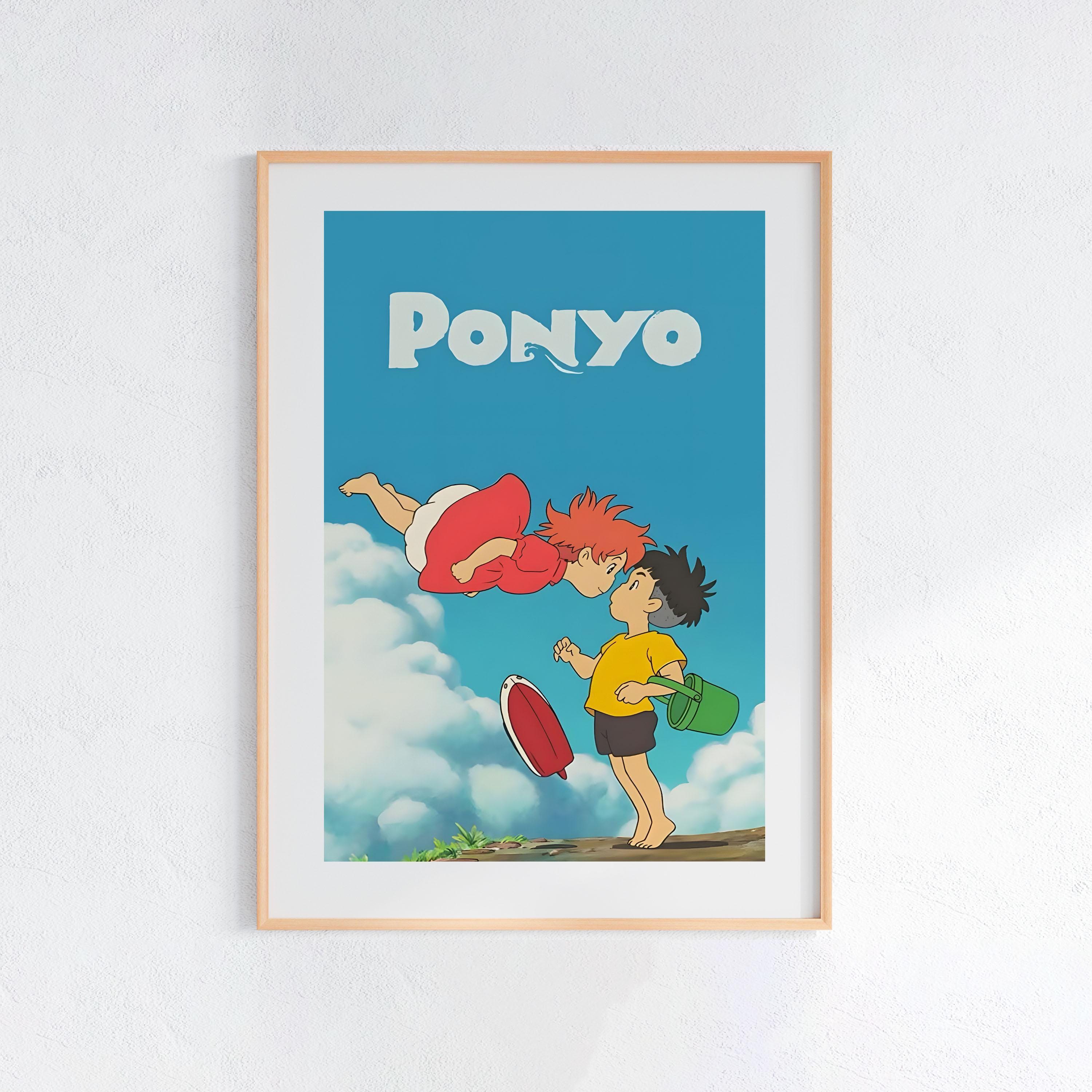 GATEGOO Poster Ponyo 2008 Anime Art Prints Vintage Retro Movie 