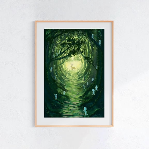 GATEGOO Poster Princess Mononoke (1997), Anime Art Prints, Vintage Retro Movie Print 12X18, UNFRAMED