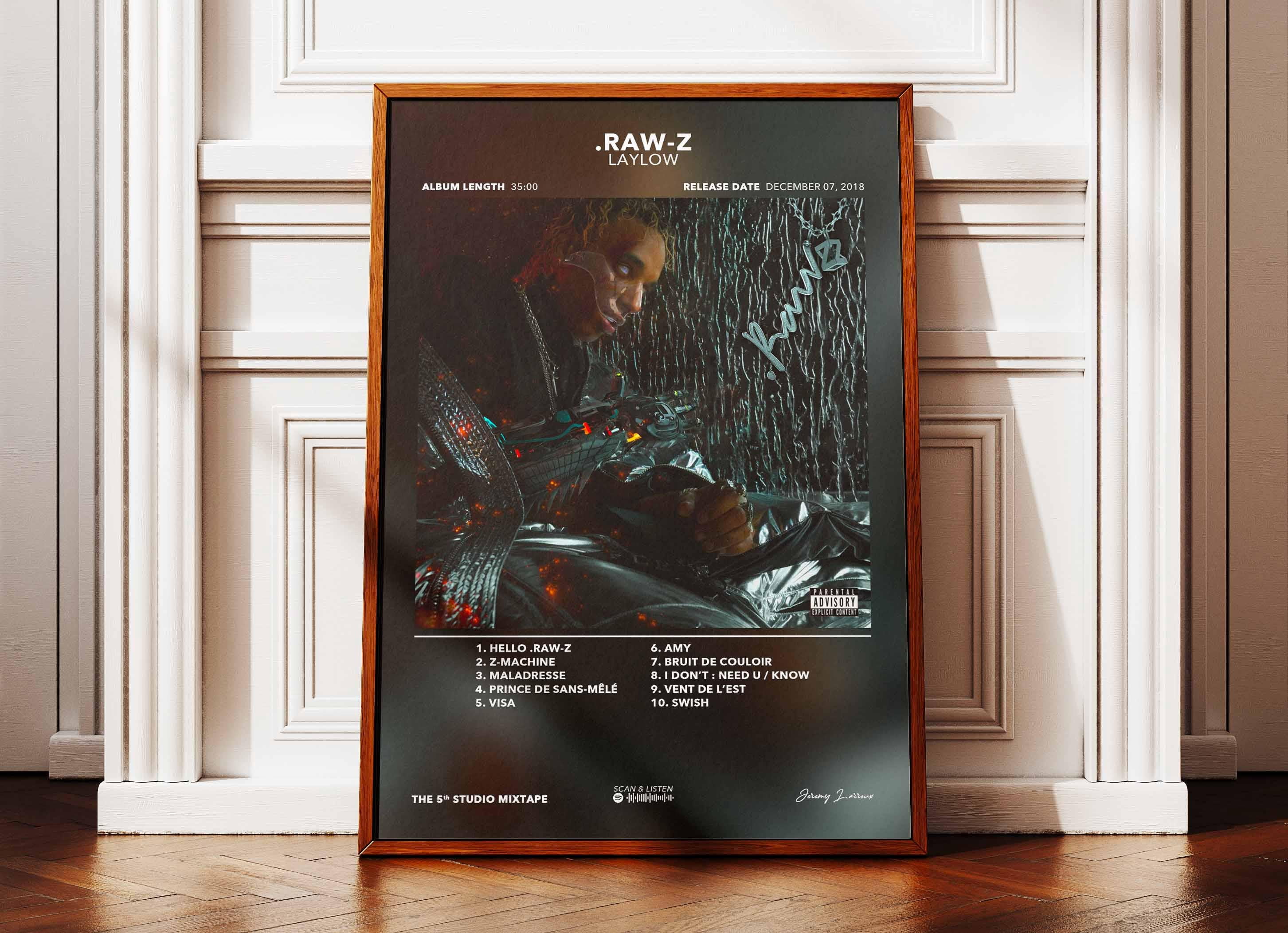 GATEGOO Poster Raw-Z Laylow Album Poster | Laylow Raw-Z Poster | Album ...