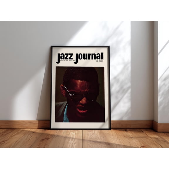 GATEGOO Poster Ray Charles Rare Poster | Jazz Journal 1960 | Vintage Collectable Poster | Modern Art Vibes | Bedroom Wall Décor | John Coltrane | Sade 24X36, UNFRAMED