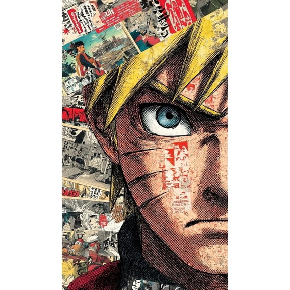 GATEGOO Poster Vintage Naruto Manga Collage Poster | Japanese Anime Wall Art 12X18, UNFRAMED