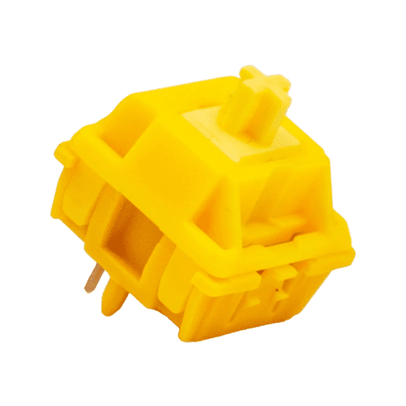 GATERON CAP V2 Golden Yellow Linear Keyboard Switches, 5-Pin Hot Swappable Pre-Lubed Switches with Gold-Plated Spring, SMD LED Compatible for Mechanical Gaming Keyboards (35pcs)