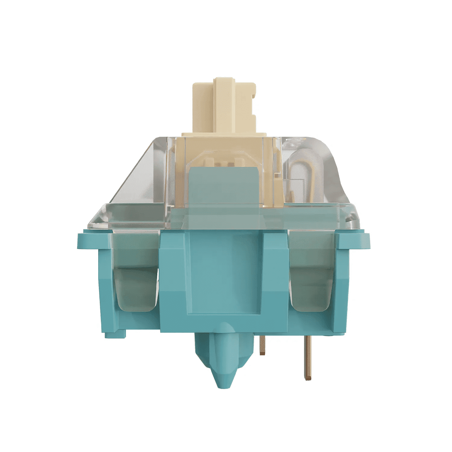 GATERON Dual-rail Lunar Probe Linear Switch Set, 45gf 22mm Double-Stage Spring POM Stem Mechanical Keyboard Switches (35PCS)