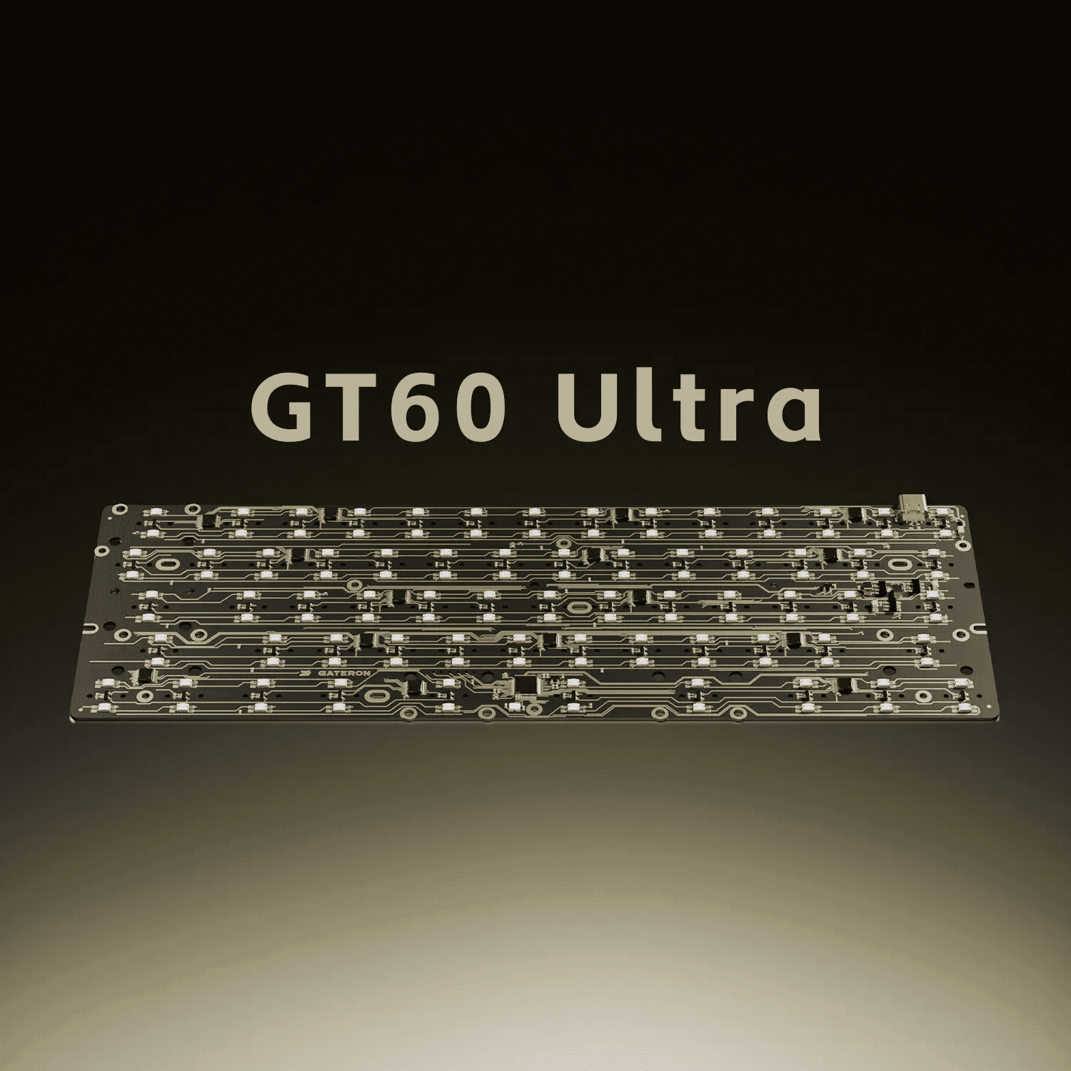 Gateron Gt60 Ultra Magnetic Keyboard Pcb, Adjustable Actuation, Compatible with Gh60 60% 61 Keys, Esports Tenkeyless, Rgb Pbt Keycaps, Usb-C, Dual Led Glow He Pcb