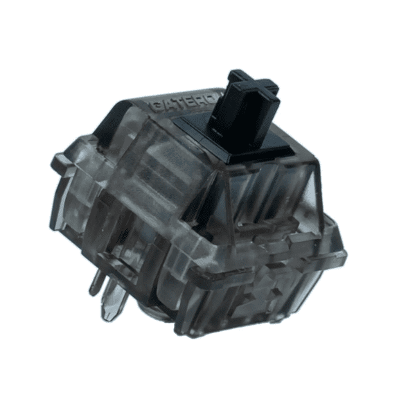 Gateron Ink V2 Pro Black Linear Keyboard Switches, 5-Pin Pre-Lubed RGB Smokey Housing for MX Mechanical Keyboards (110 Pieces)