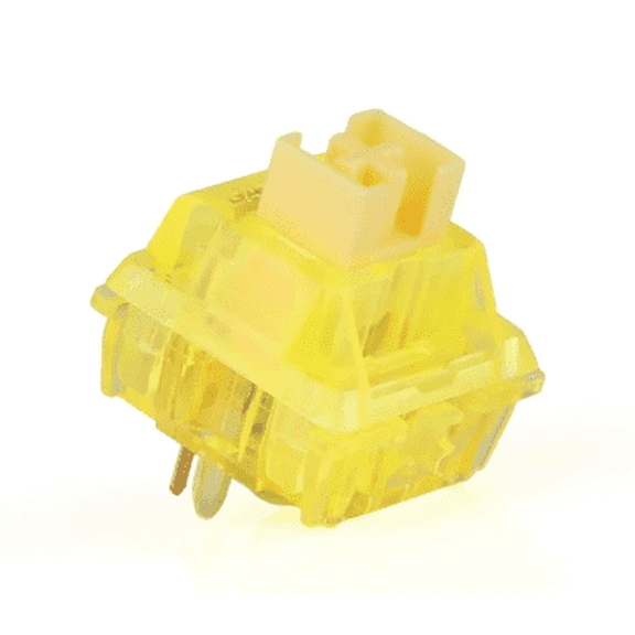 GATERON Ink V2 Yellow Linear Keyboard Switches, 60gf 5-Pin Plug-In LED Compatible Switches for MX Mechanical Keyboards, Fast Rebound Gaming Switches (Yellow, 35PCS)