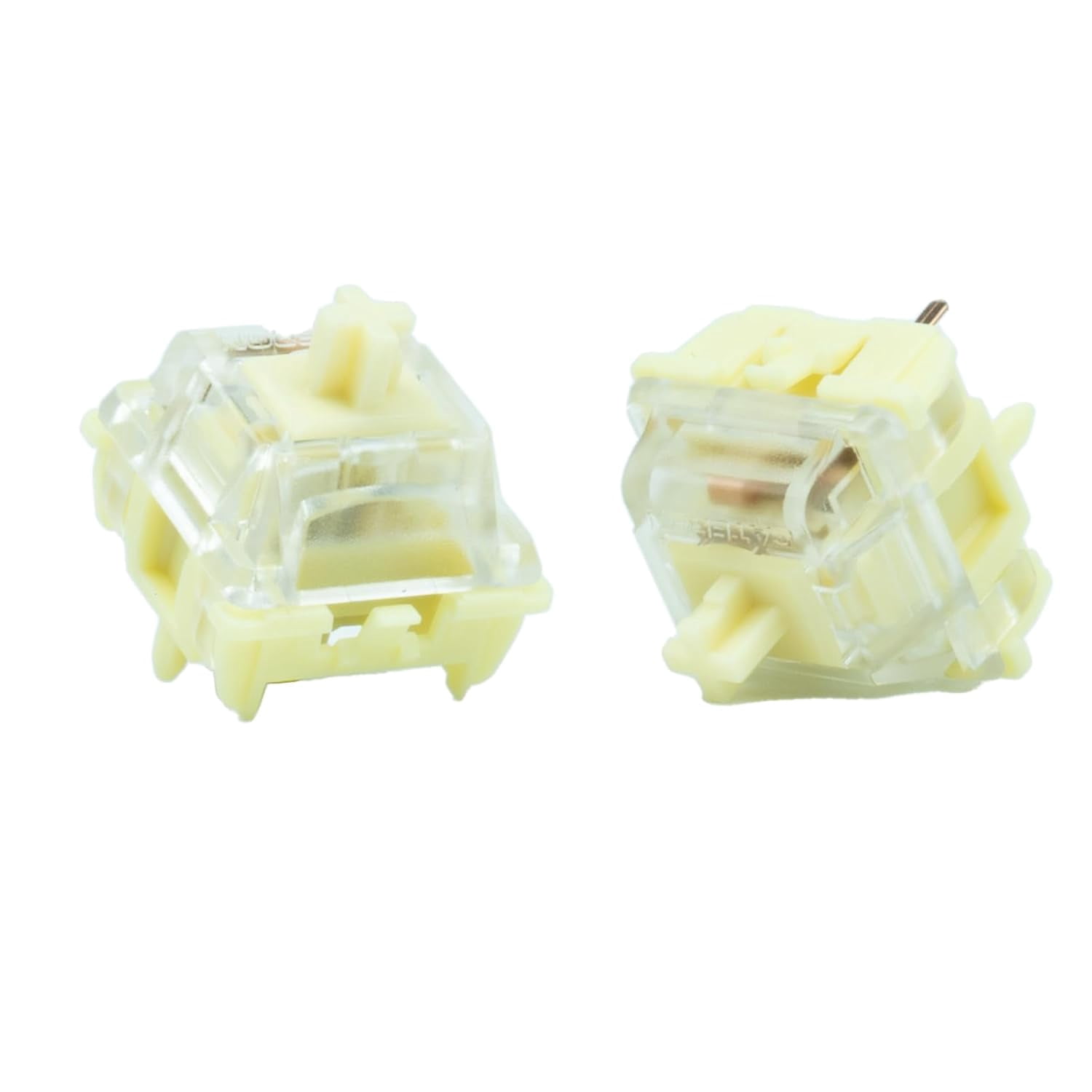 GATERON Jelly Series Keyboard Switches, Linear Tactile Silent RGB LED 5 Pin Factory Pre-lubed Full POM Key Switches for MX Mechanical Keyboard (Banana,110PCS)