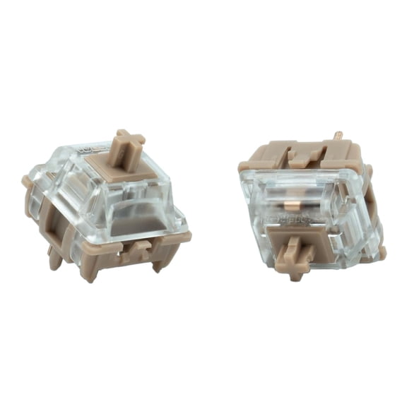 GATERON Jelly Series Keyboard Switches, Linear Tactile Silent RGB LED 5 Pin Factory Pre-lubed Full POM Key Switches for MX Mechanical Keyboard (Brown,110PCS)