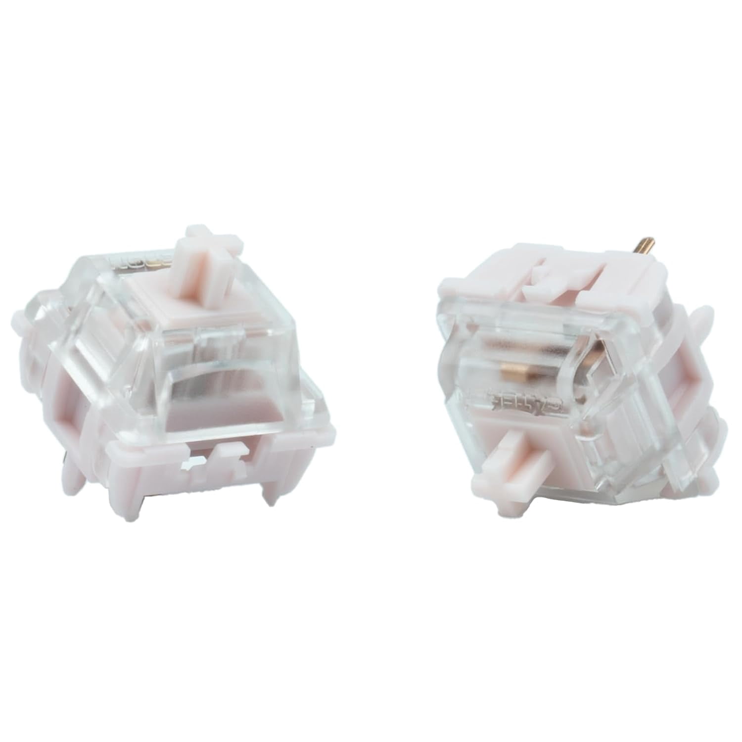 GATERON Jelly Series Keyboard Switches, Linear Tactile Silent RGB LED 5 Pin Factory Pre-lubed Full POM Key Switches for MX Mechanical Keyboard (Strawberry,110pcs)