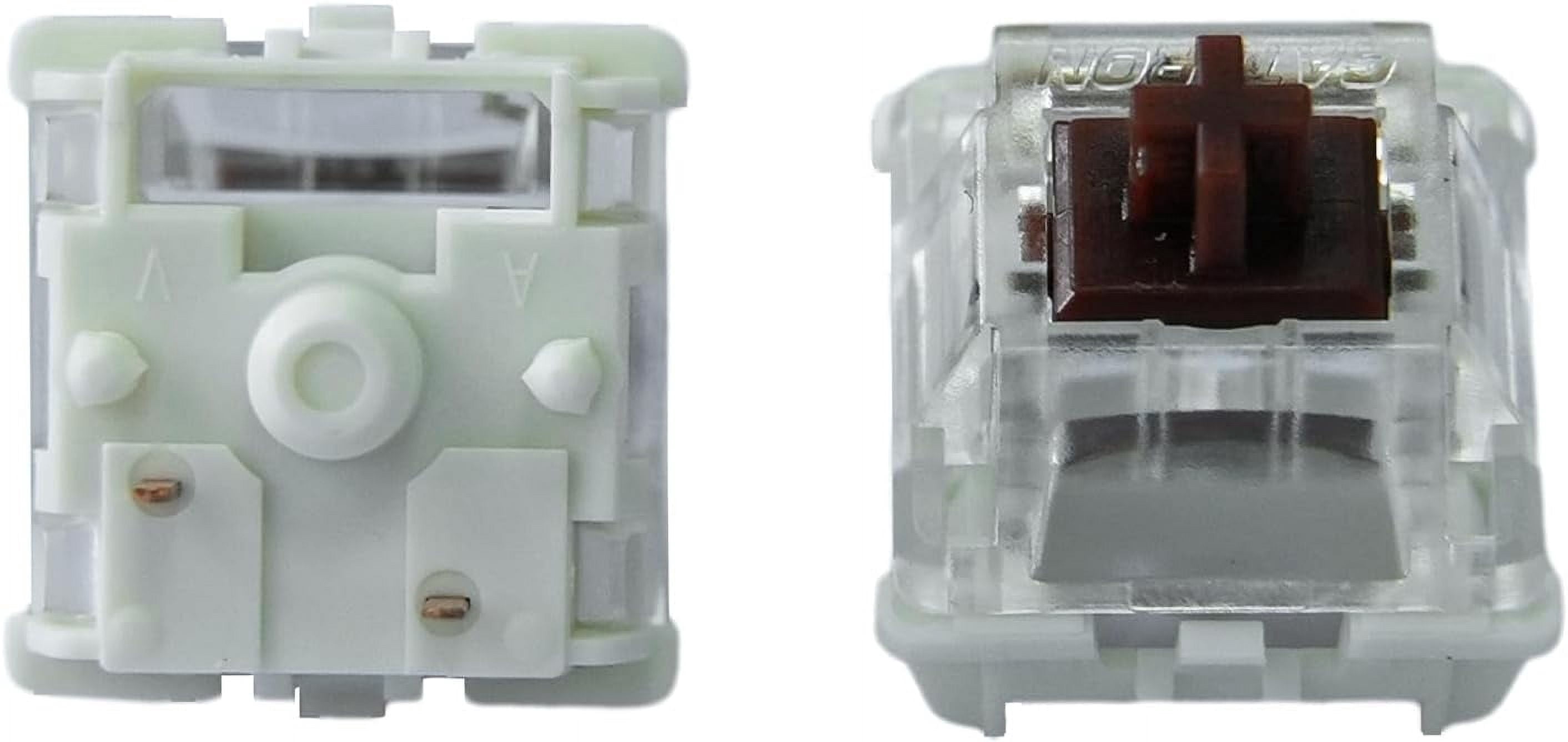 GATERON Jupiter Brown Keyboard Switches, Tactile 55gf RGB LED 5 Pin Factory Pre-lubed Key Switches for MX Mechanical Keyboard(Brown,110PCS)