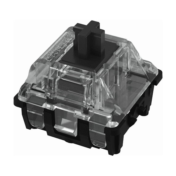 GATERON KS-15 Optical Black Keyboard Switches, 60gf RGB LED Infrared Path Linear Key Switches for Mechanical Keyboard (35PCS, Black)