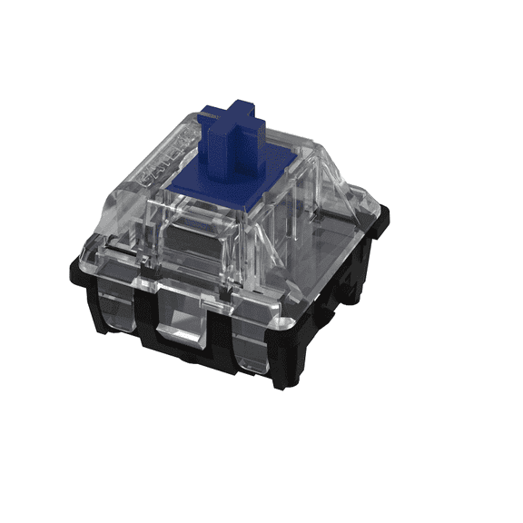 GATERON KS-15 Optical Blue Keyboard Switches, 55gf RGB LED Infrared Path Clicky Key Switches for Mechanical Keyboard (35PCS, Blue)