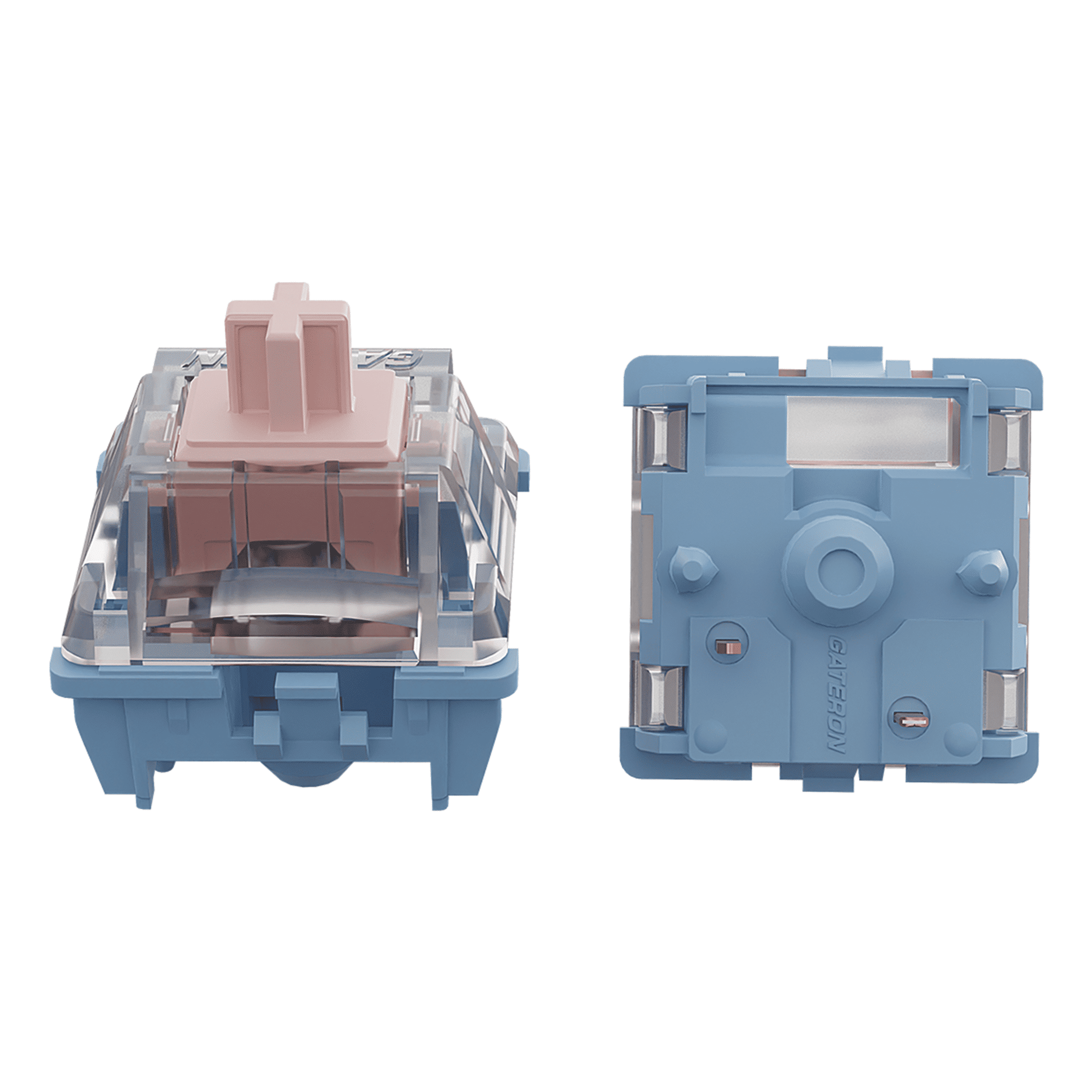 GATERON Melodic Keyboard Switches, Clicky RGB LED 5 Pin Factory Pre-lubed 60gf Key Switches for MX Mechanical Keyboard(35PCS)