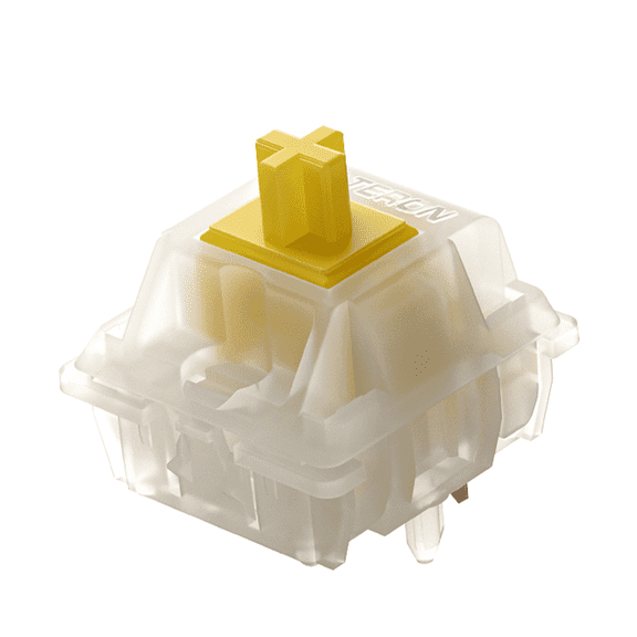 GATERON Milky Yellow Pro Keyboard Switches Pre Lubed 5 Pins for MX Mechanical Gaming Keyboard GK61 Keychron(35PCS)