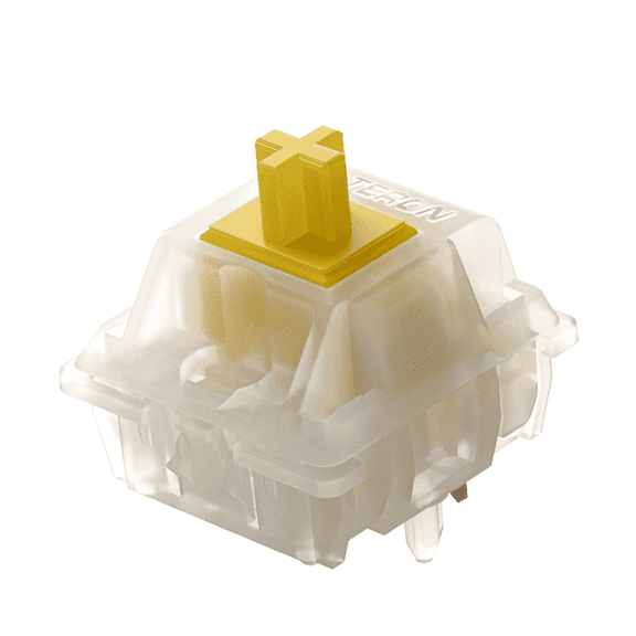 GATERON Milky Yellow Pro Keyboard Switches Pre Lubed 5 Pins for MX Mechanical Gaming Keyboard GK61 Keychron(35PCS)