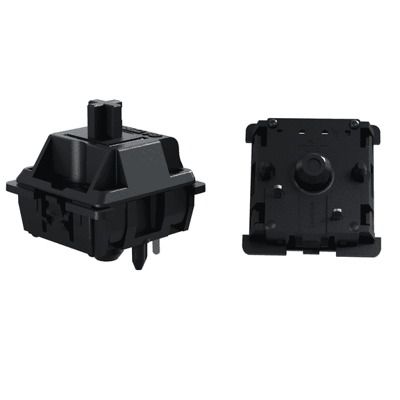 GATERON Oil King Keyboard Switches, 5 Pin 55gf Pre-lubed Plate Mounted Black Linear Key Switches Compatible for MX Mechanical Keyboard(35pcs)