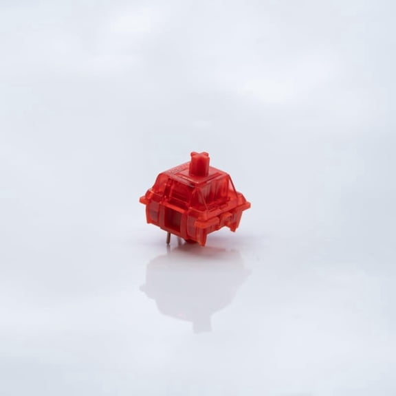 GATERON Phantom Red Keyboard Switches, Linear 45gf RGB LED Pre-lubed Key Switches for MX Mechanical Keyboard (Red, 110PCS)