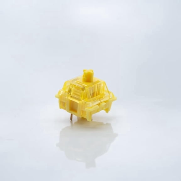 GATERON Phantom Yellow Keyboard Switches, RGB LED Linear 50gf Key Switches for MX Mechanical Keyboard (Yellow, 110PCS)