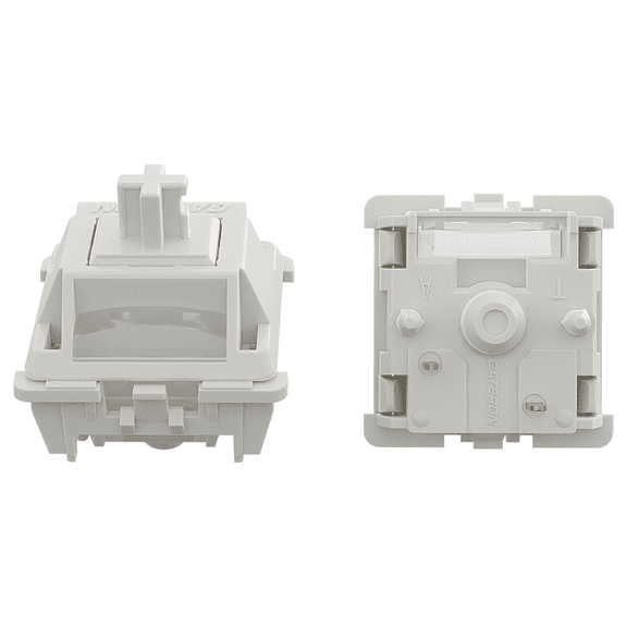 Gateron Smoothie Keyboard Switches, Linear RGB 5-Pin Pre-Lubed 40gf Full POM Key Switches, Compatible with MX Mechanical Keyboards (105PCS, White)