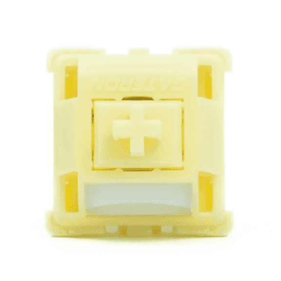 GATERON Smoothie Series Keyboard Switches, Linear Tactile Silent RGB LED 5 Pin Factory Pre-lubed Full POM Key Switches for MX Mechanical Keyboard (Banana Smoothie, 35)