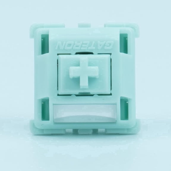 GATERON Smoothie Series Keyboard Switches, Linear Tactile Silent RGB LED 5 Pin Factory Pre-lubed Full POM Key Switches for MX Mechanical Keyboard (Mint Smoothie,35)