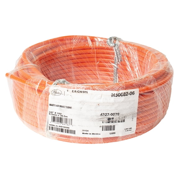 Gates Hydraulic Air Brake Tubing 3/8in x 100ft 9.5mm x 30.5mm Model ID H30082-06