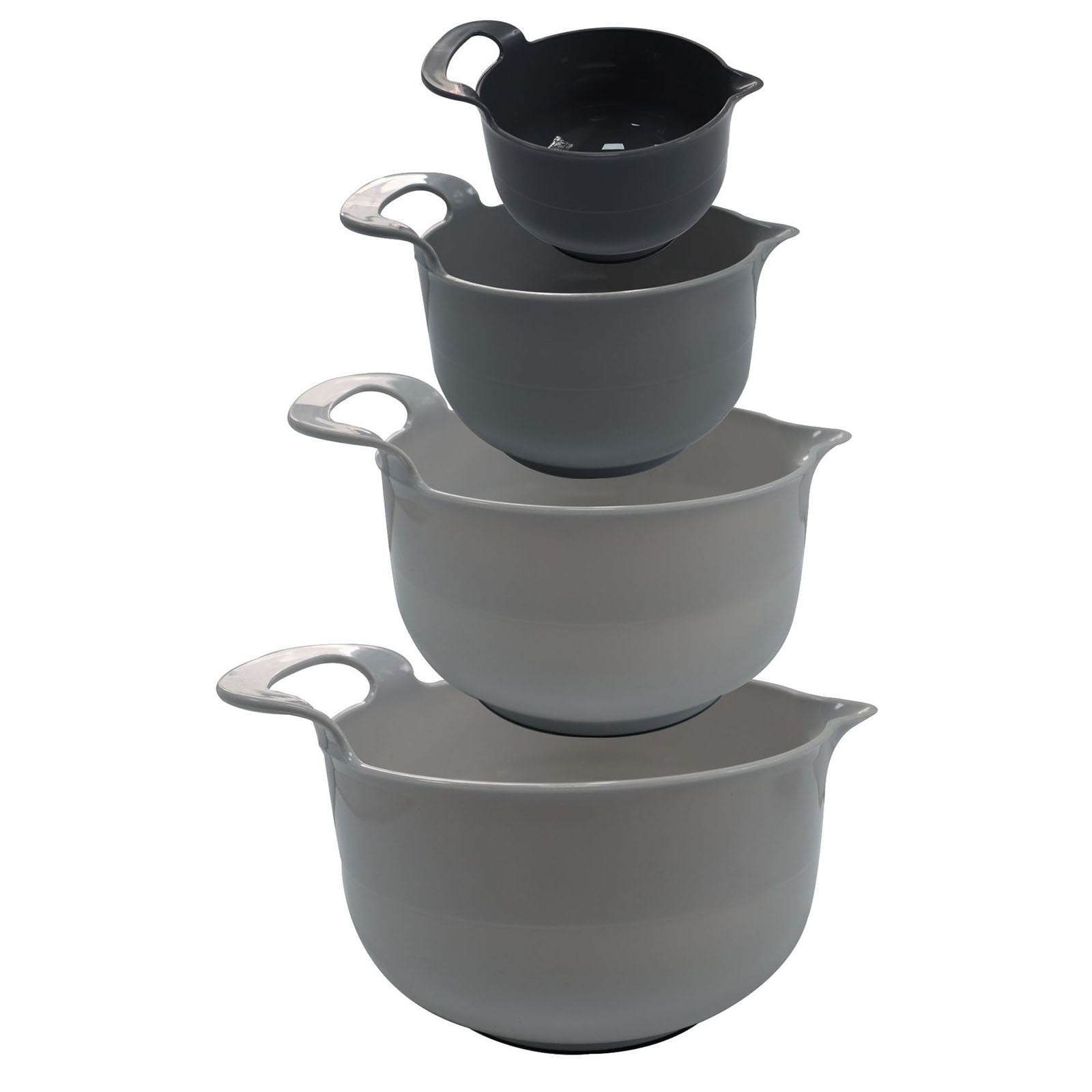 GATIK Food Storage Mixing Bowls 4 Nesting Plastic Mixing Bowl Set With