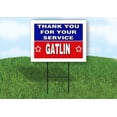 thumbnail image 1 of GATLIN THANK YOU SERVICE 18 in x 24 in Yard Sign Road Sign with Stand, 1 of 4