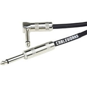 GATOR CABLEWORKS Backline Series Straight to RA 10ft. Instrument Cable 10 ft. Black