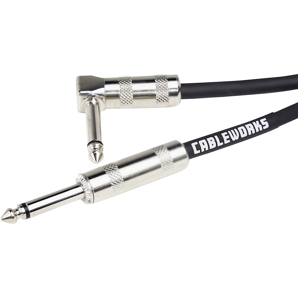 GATOR CABLEWORKS Backline Series Straight to RA 10ft. Instrument Cable 30 ft. Black