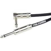 GATOR CABLEWORKS Backline Series Straight to RA 10ft. Instrument Cable 6 in. Black