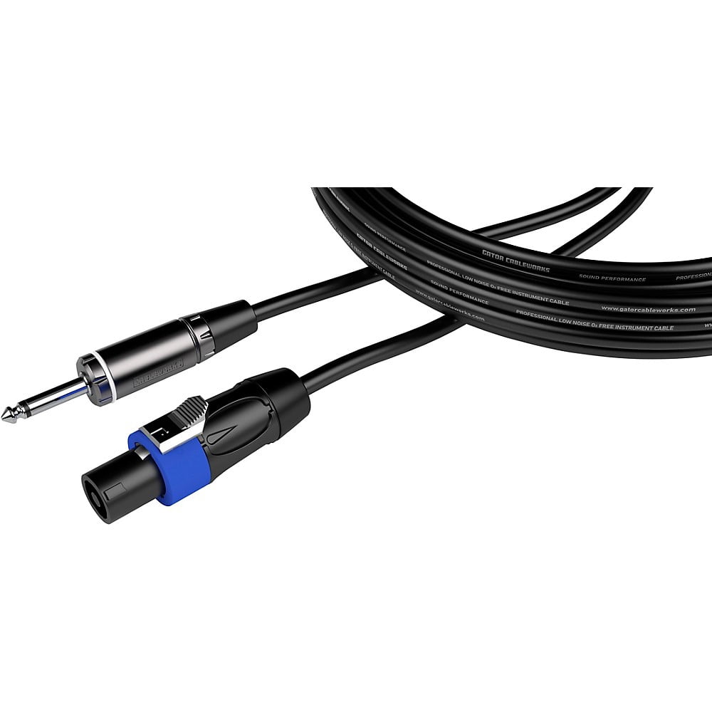 GATOR CABLEWORKS Composer Series TS to Twist Lock Connector Speaker Cable 25 ft. Black