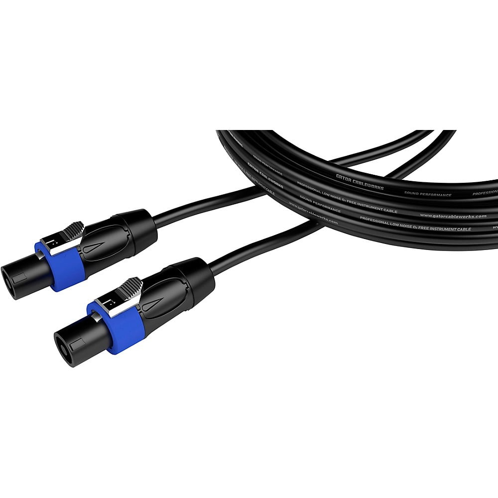 GATOR CABLEWORKS Composer Series Twist Lock Connector to Twist Lock Connector Speaker Cable 10 ft. Black