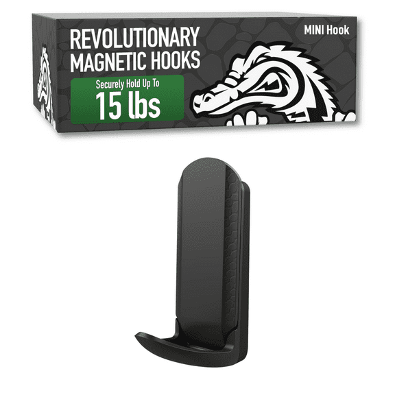 GATOR MAGNETICS Mini Magnetic Hook Black - 15lb Capacity