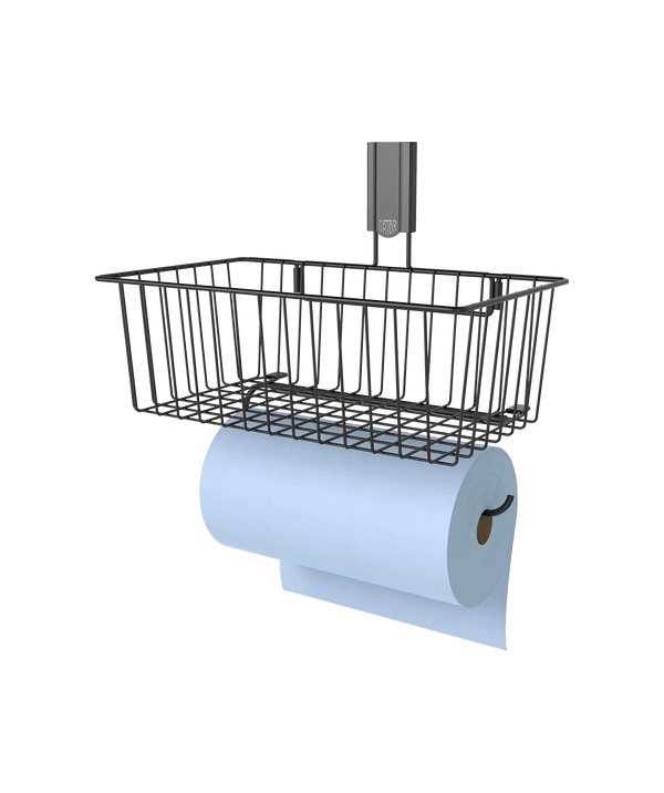 GATOR MAGNETICS Utility Basket with Towel Bar Black - 35lb Capacity
