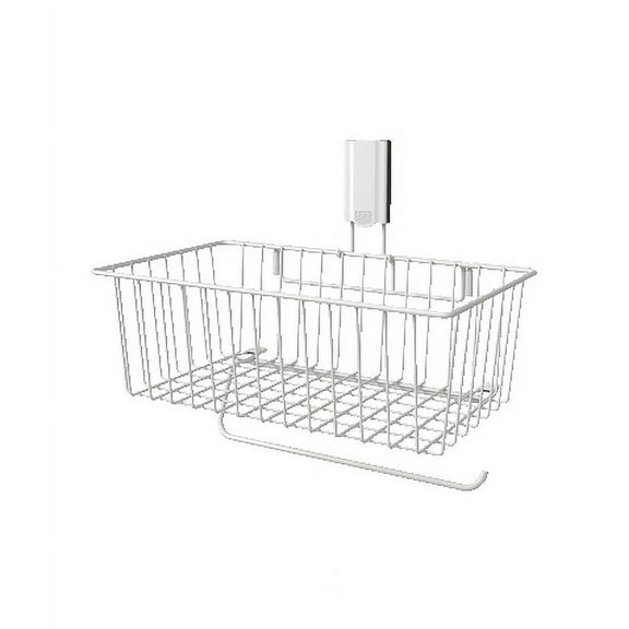 GATOR MAGNETICS Utility Basket with Towel Bar White - 35lb Capacity