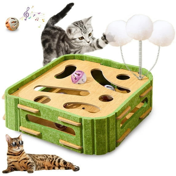 GATROPOD Cat Puzzle Toys Interactive Cat Dancer For Indoor Cats Teasing ...