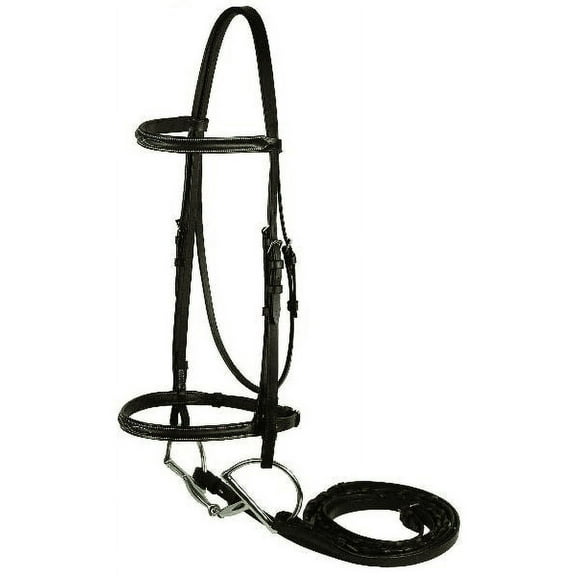 Gatsby Fancy Stitched Raised English Bridle Cob