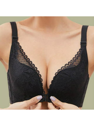 GATXVG Front Closure Plus Size Seamless Wirefree Bra for  Women,Full-Coverage Comfort Cotton Bralette Lightly Lined Bra for Everyday  Wear 