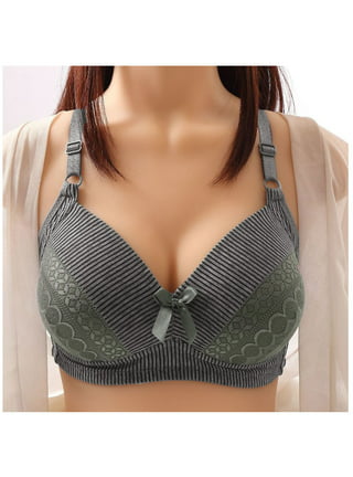 GATXVG Front Closure Double Support Wireless Bra, Lace Bra with  Stay-in-Place Straps, Full-Coverage Wire-Free Lightly Lined Comfort  Bralette for