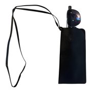 GATYZGEAR Faux Leather Sunglasses Case with Lanyard, Black