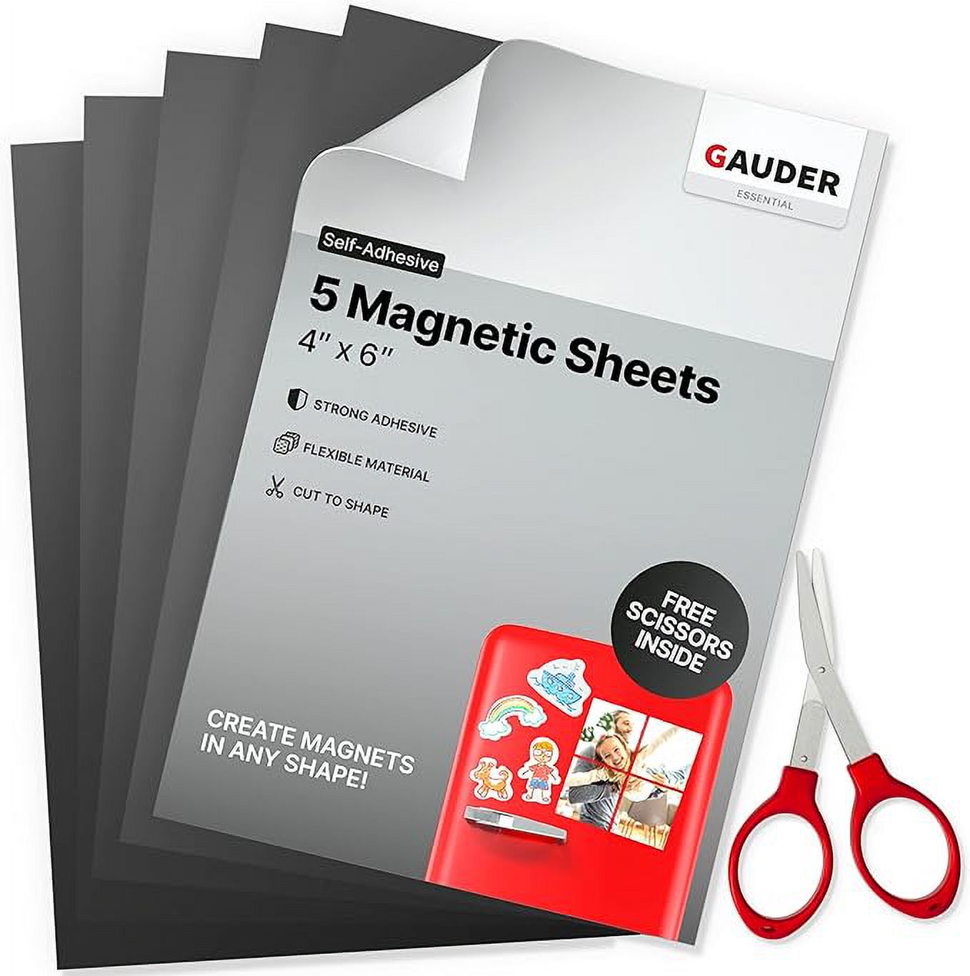 GAUDER Sheets with Adhesive Backing (4” x 6”) Black