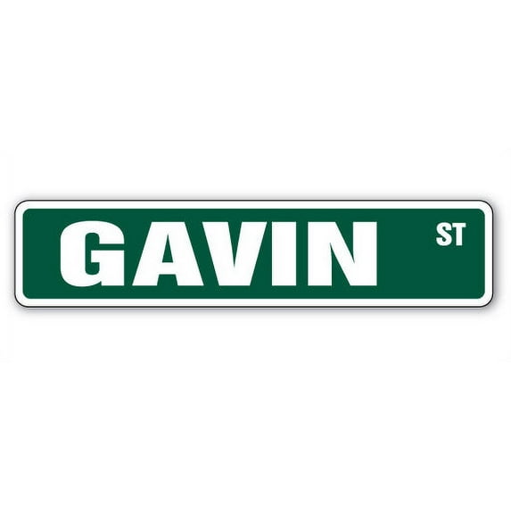 GAVIN Street Sign Childrens Name Room Sign | Indoor/Outdoor | 36" Wide