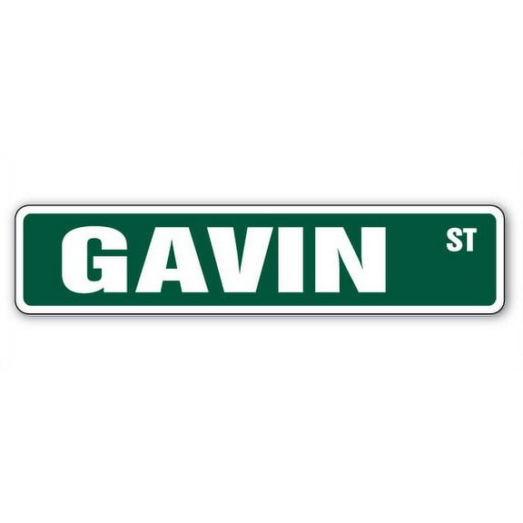 GAVIN Street Sign Childrens Name Room Sign | Indoor/Outdoor | 36" Wide